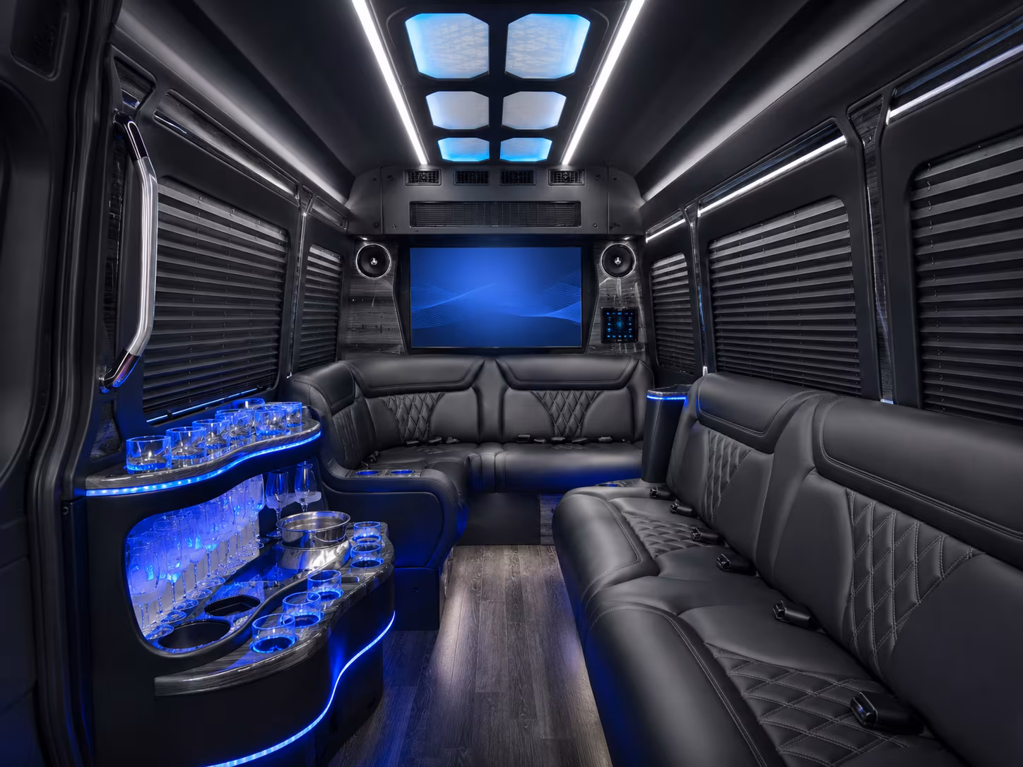 melbourne 40 passenger party bus inside