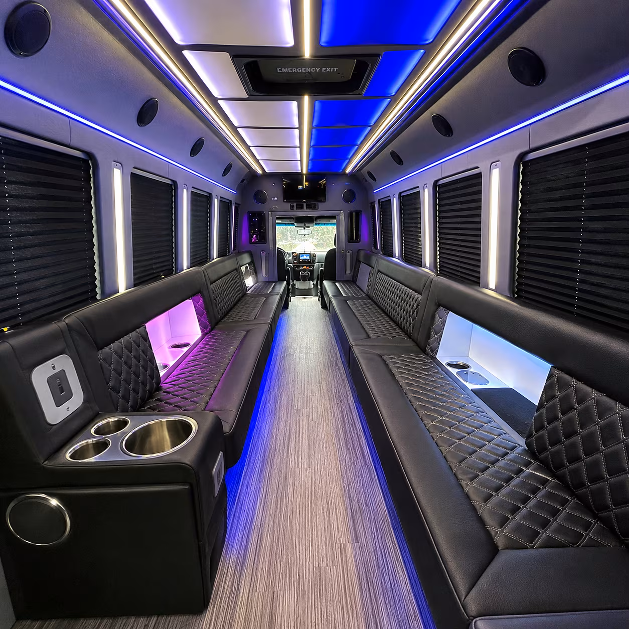 melbourne party bus rental interior