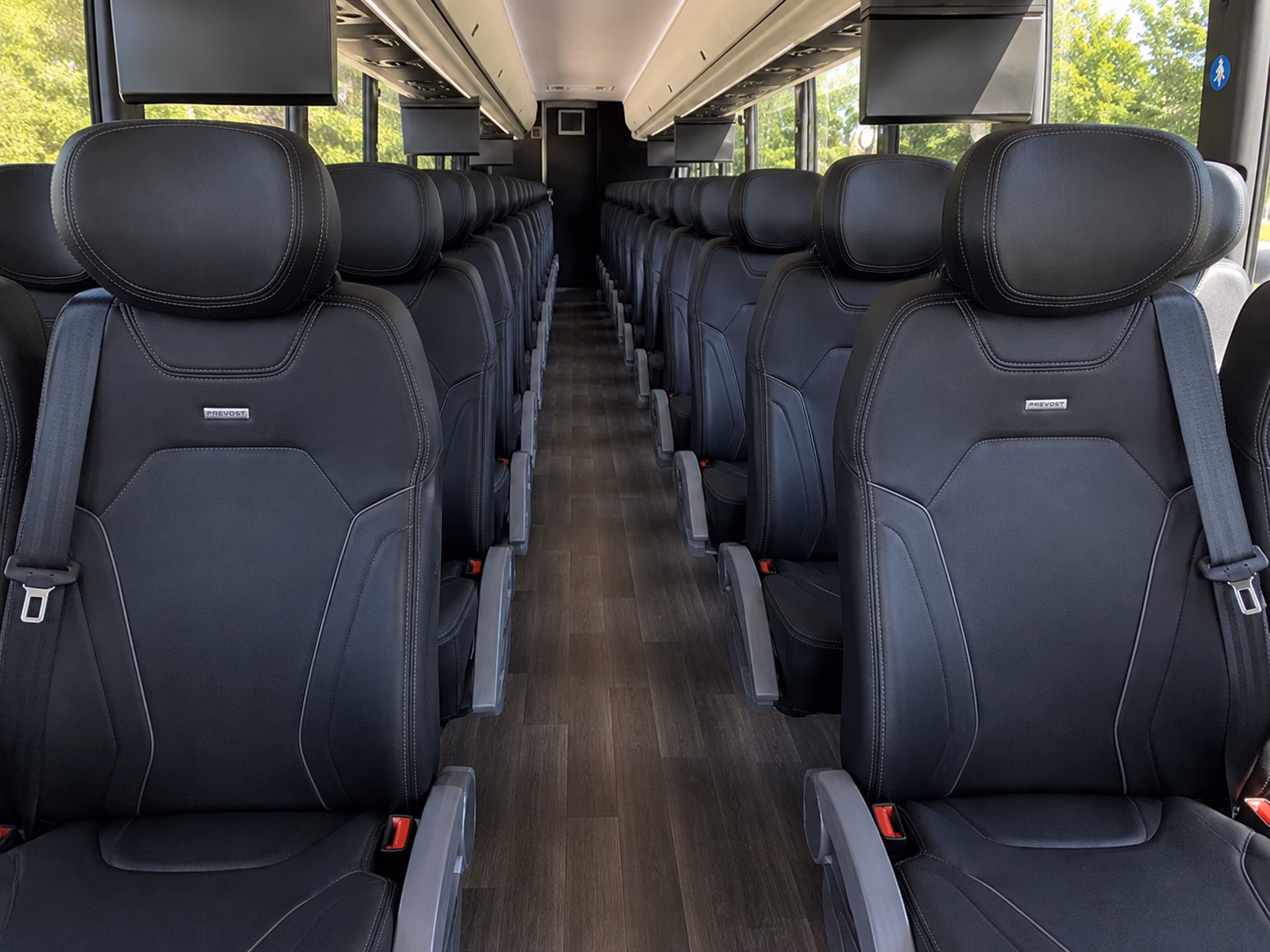 palm bay charter bus rental interior