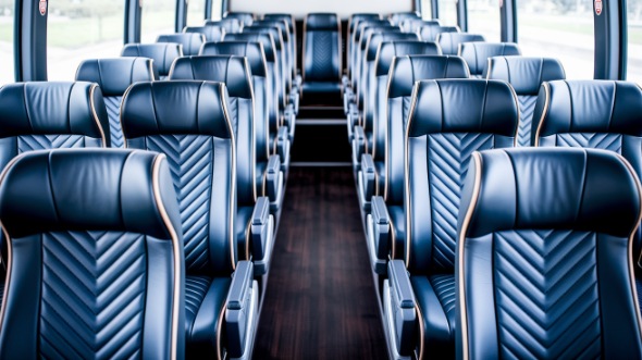 54 passenger charter bus inside orlando
