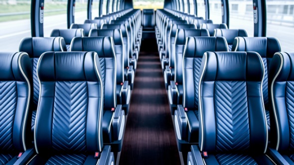 55 passenger charter bus inside orlando